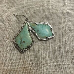 Kendra Scott Silver and mint Chrisocolla Alex Earrings
